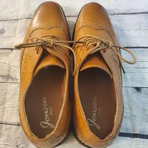JOUSEN MILAN WINGTIP MEN\'S OXFORD TIE-UP LEATHER UPPER TAN SIZE 12 Jousen | Shoes | Jousen Milan Wingtip Mens Oxford Tieup  main image 3